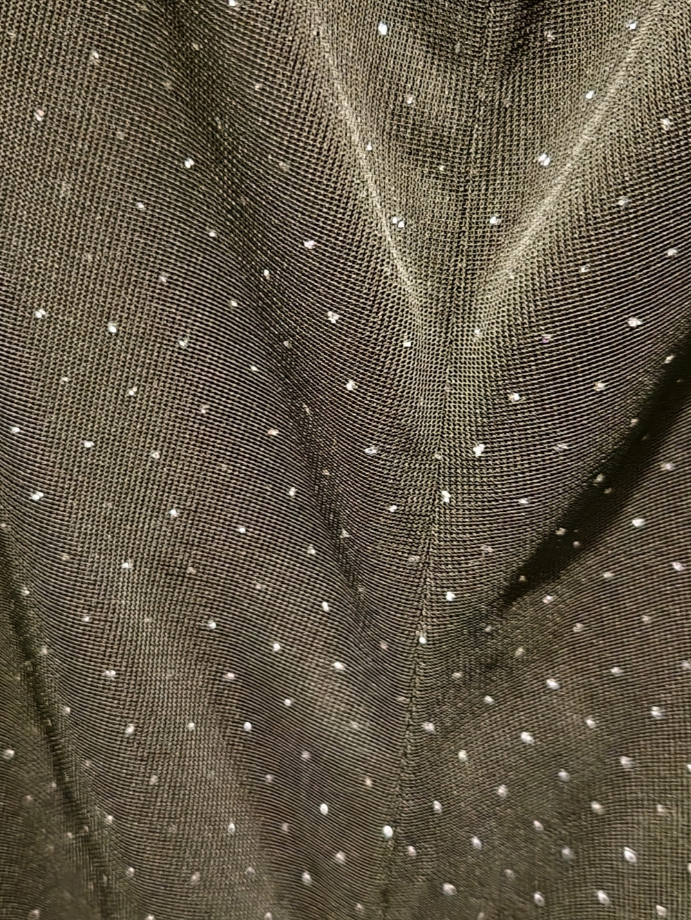 Y2K Trixxi Black Satin Halter Dress Sparkle Polka Dot Slip Mini Party Club Small - Picture 5 of 5